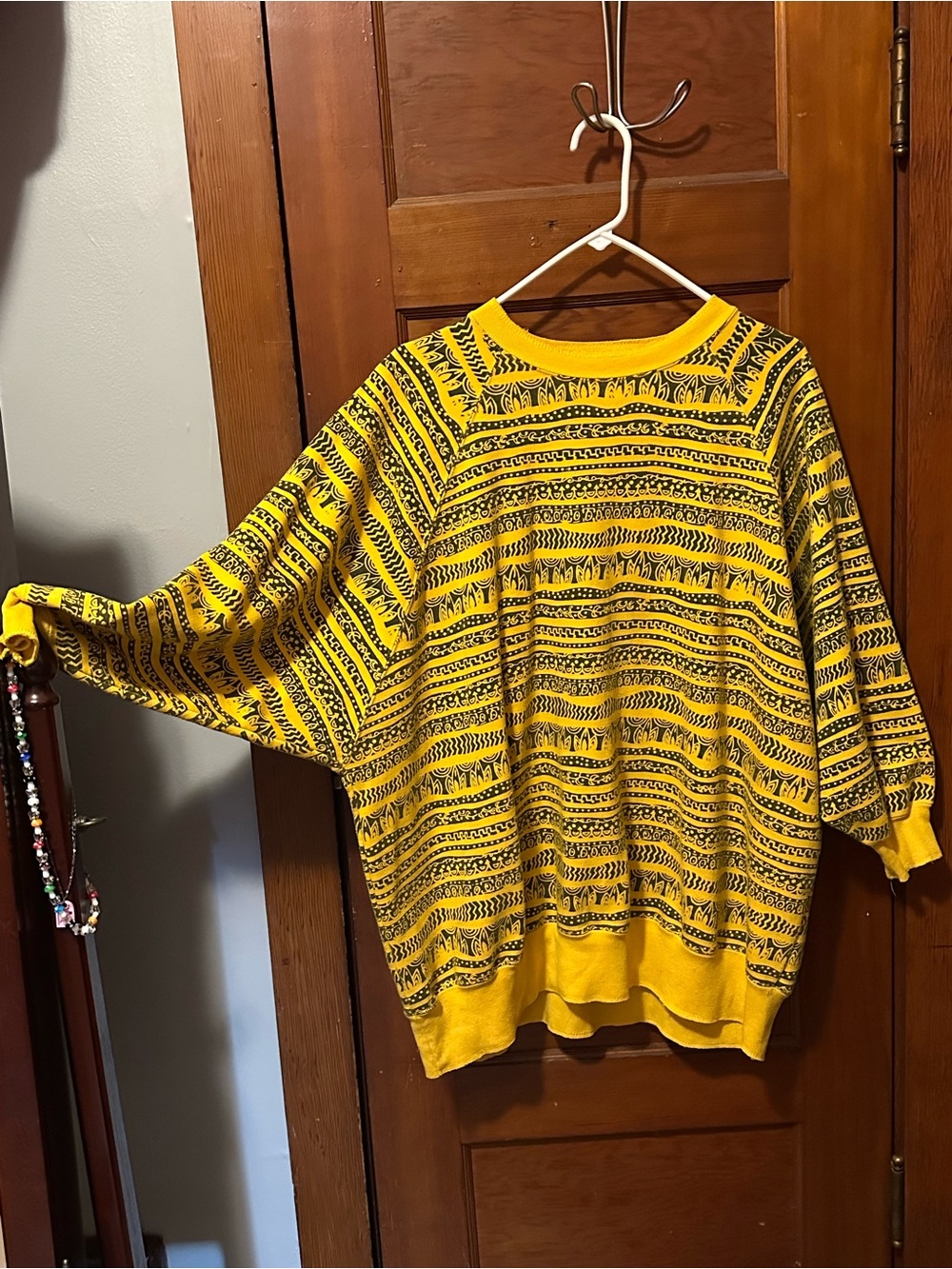 Yellow Patterned Women’s Sweater
